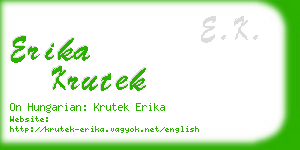 erika krutek business card